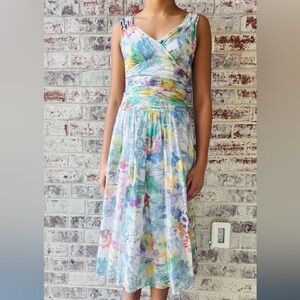 BOSS ORANGE Floral Midi Dress in Multicolor